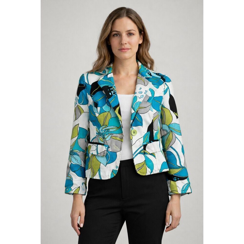 Marisa Christina Floral Crop Jacket / Blazer (Size M)